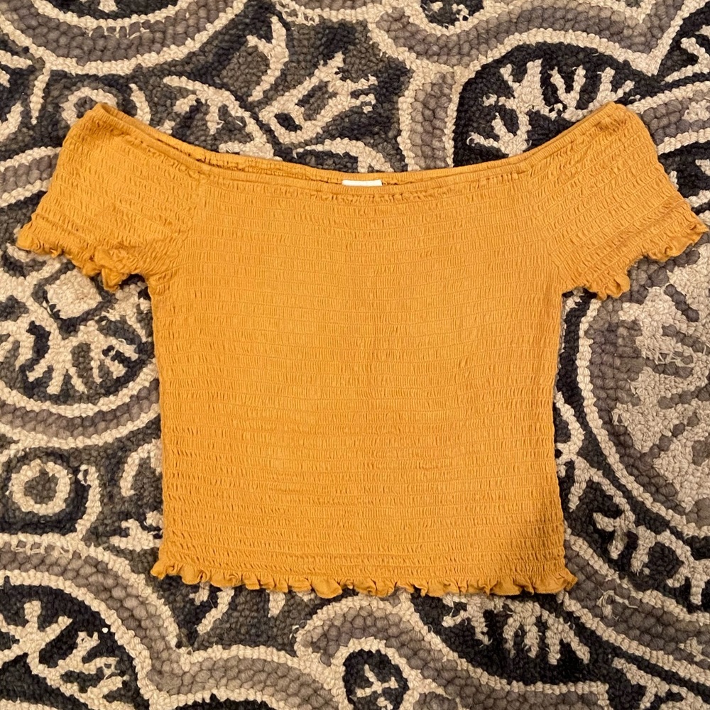 Yellow off the shoulder top